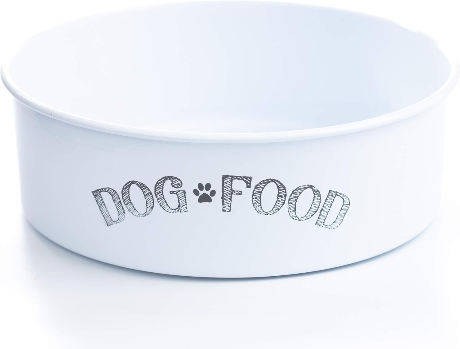 White Dog Bowl | Sturdy | Easy to eat, Easy to wash | Striking but Simple Design for Your Adorable Dog to eat Their Tasty Food or Fresh Treats