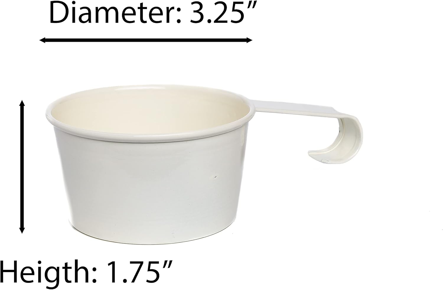 Cream Colored Cute Dog Treat or Food Canister with Bowl and Scoop stores up to 4lbs of Treats