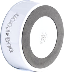 White Dog Bowl | Sturdy | Easy to eat, Easy to wash | Striking but Simple Design for Your Adorable Dog to eat Their Tasty Food or Fresh Treats