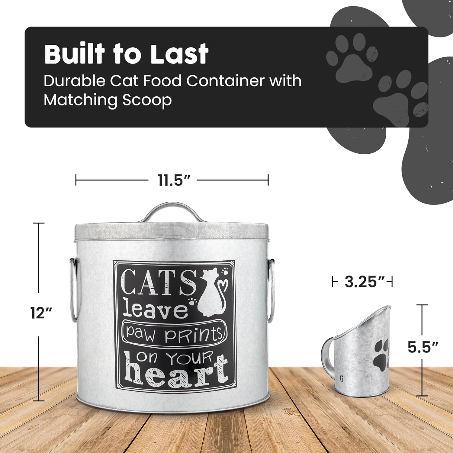 Large and Medium Dog and Small Cat Pet Food Storage Container