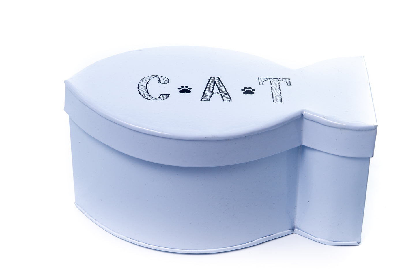 The PetSteel Cat Small Toy Chest or White Fish Shaped Cat Treats Jar | Use it for Small Toys or Treats or Snacks