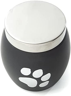 Black and Silver Small Pet Vitamin Jar | Small Pet Container | Treat Airtight Storage Container | Exquisite Small Treat Jar | Pet Vitamin Jar