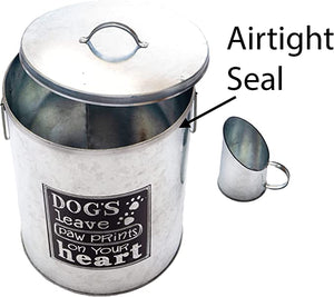 ANTIQUE SILVER – DOGS LEAVE PAW PRINTS ON YOUR HEART –  MEDIUM