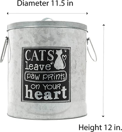 ANTIQUE SILVER – CATS LEAVE PAW PRINTS ON YOUR HEATH