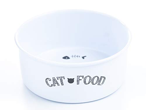 White Cat Bowl | Light in Weight | Easy to eat, Easy to wash | Striking but Simple Design for Your Adorable cat to eat Their Tasty Food or Fresh Treats