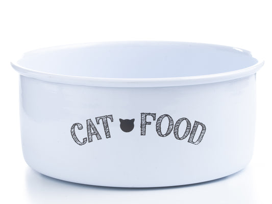 The PetSteel White Cat Bowl | Sturdy | Easy to eat, Easy to wash | Striking but Simple Design for Your Adorable Cat to eat Their Tasty Food or Fresh Treats