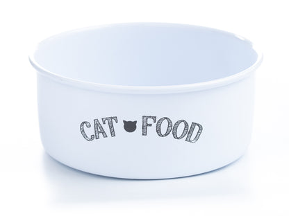 The PetSteel White Cat Bowl | Sturdy | Easy to eat, Easy to wash | Striking but Simple Design for Your Adorable Cat to eat Their Tasty Food or Fresh Treats