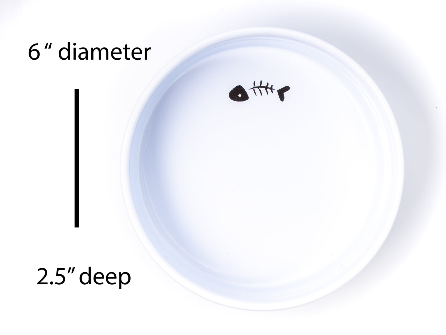 White Cat Bowl | Light in Weight | Easy to eat, Easy to wash | Striking but Simple Design for Your Adorable cat to eat Their Tasty Food or Fresh Treats