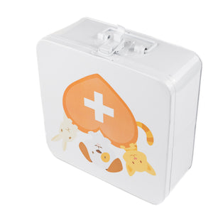 The PetSteel Pet First Aid Tin for All Pets | Organize Your Pet's Emergency Supply Kit in This Beautiful White Tin Box (PGSFA-01)