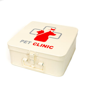 The PetSteel Pet First Aid Tin for All Pets | Put All Your Pet's First Aid Supplies into Our Cute Tin Box | Organize Your Pet Emergency Supply Kit in This Beautiful Tin Box, Cream