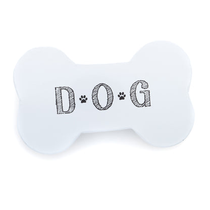 Dog Bone Shaped Toy Chest or Snack Jar | White Dog Bone Shaped Treat Jar | Pet Toy Chest