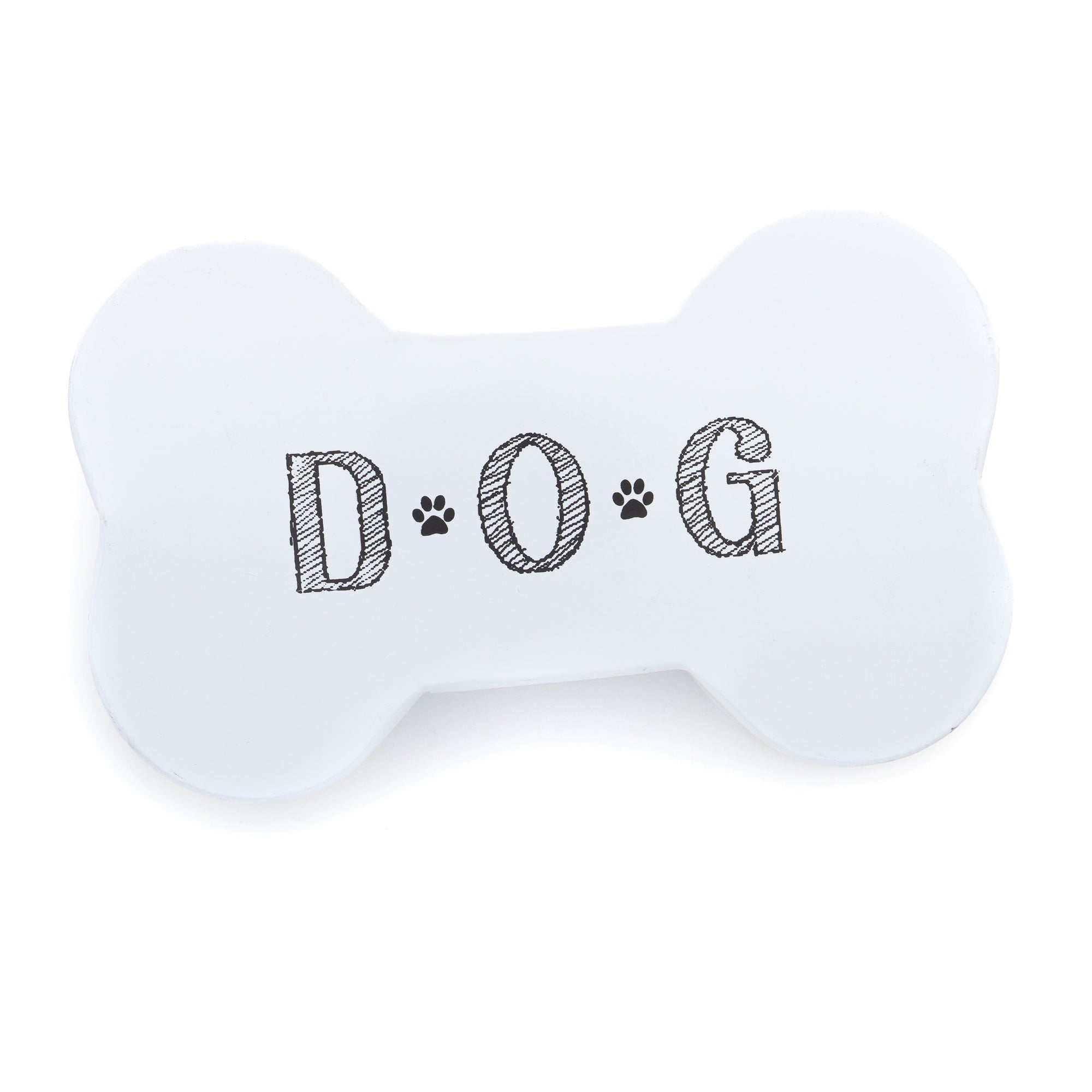 Dog Bone Shaped Toy Chest or Snack Jar | White Dog Bone Shaped Treat Jar | Pet Toy Chest