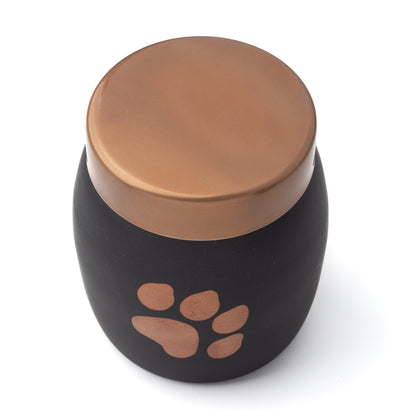 The PetSteel Black and Copper Vitamin Jar for Small Pets | Small Pet Container | Exquisite Vitamin Jar or Small Treats Jar