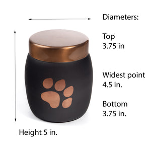 The PetSteel Black and Copper Vitamin Jar for Small Pets | Small Pet Container | Exquisite Vitamin Jar or Small Treats Jar