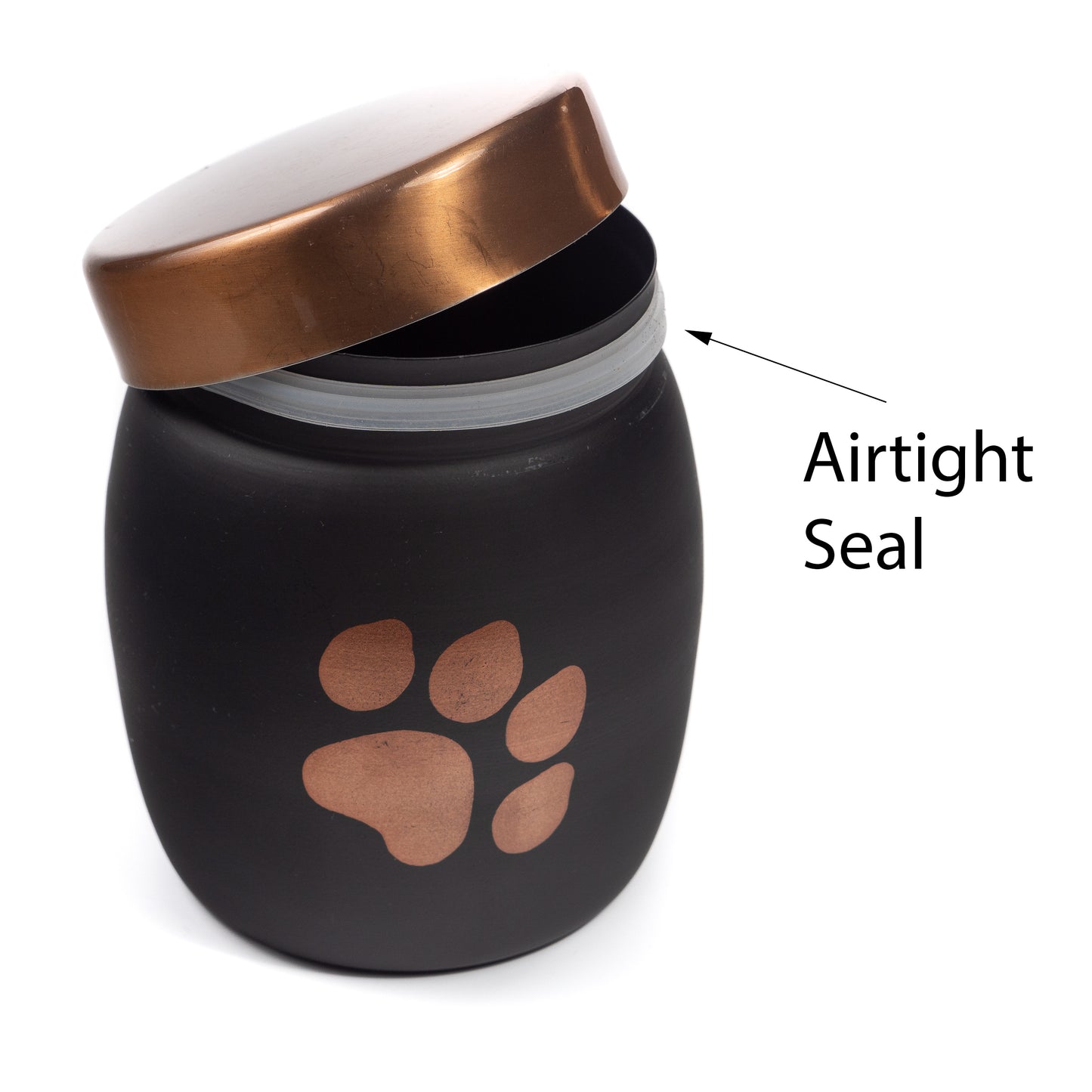 The PetSteel Black and Copper Vitamin Jar for Small Pets | Small Pet Container | Exquisite Vitamin Jar or Small Treats Jar