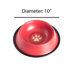 Red Paws Dog Decorative Canister with Bowl and Scoop | Pet Food and Treat Container Storage Set | Airtight Lids | Fit's Up to 10 lbs of Treats or Food