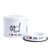 The PetSteel Cute White Cat Canister Set with Bowl and Scoop | Pet Food and Treat Container Storage Set | Tight Fitting Lids | Kitchen Counter Treat Jar with Scoop