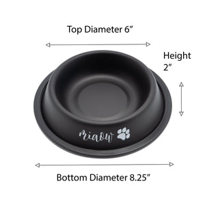 The PetSteel Black Stylish Cat Decorative Canister with Bowl & Scoop | Pet Food and Treat Container Storage Set | Fits up to 3lbs of Cat Food Small