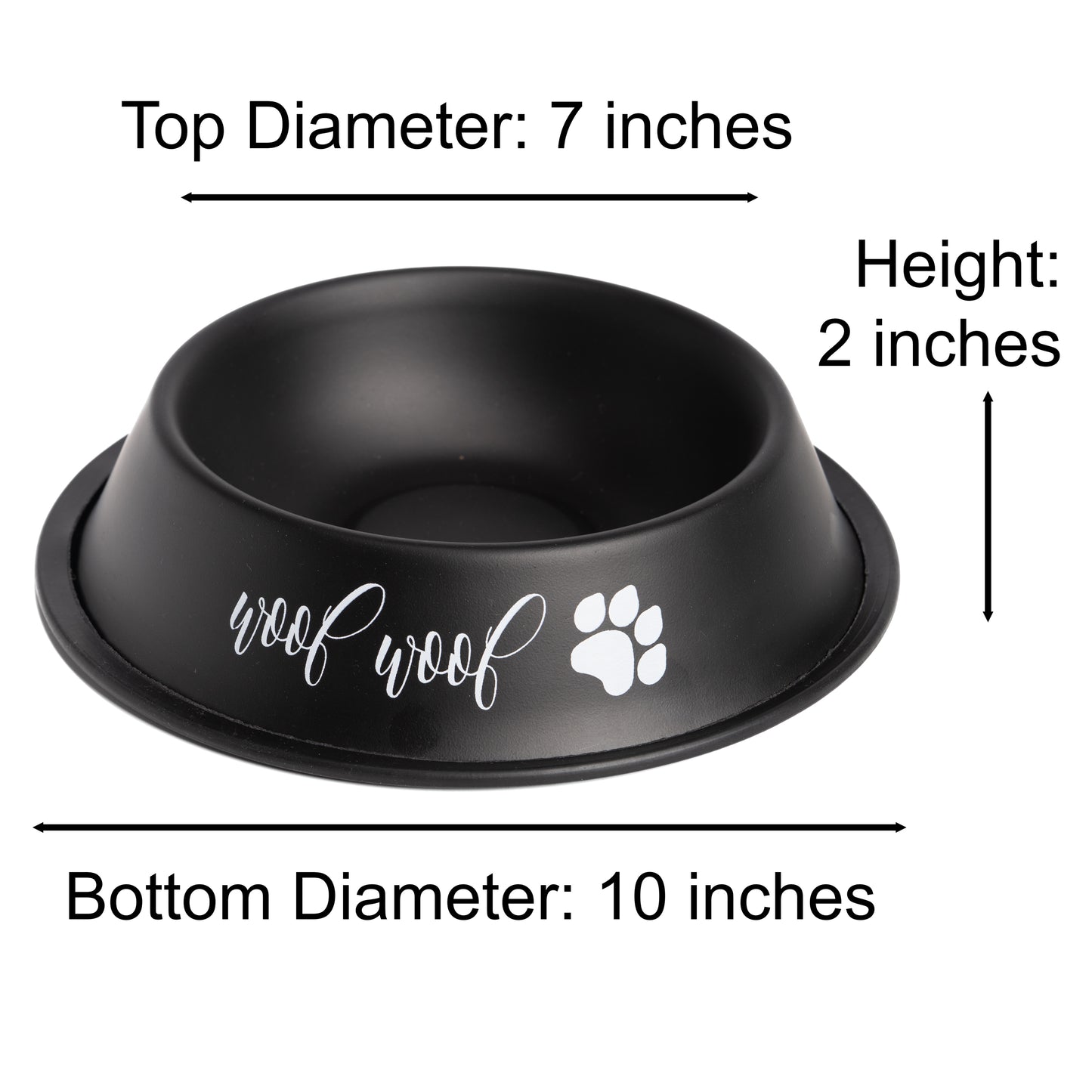 The PetSteel Sexy Black Woof with Paws Decal Dog Canister with Bowl and Scoop | Simple but Useful Dog Food Storage Container with Scoop and Bowl | Dog Canister Set with an Unique Scoop for Storing up to 4lbs of Dog Treats/Food