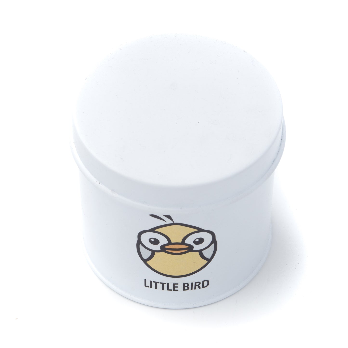 The PetSteel White Bird Food Tin with Airtight Seal with Lid | Hand Painted to Perfection with a Cute Yellow Bird