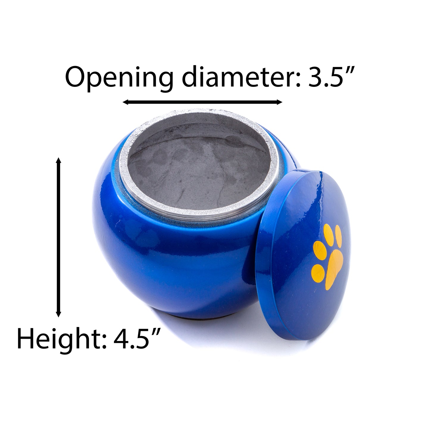 The PetSteel Simple Blue Pet Urn | Memorial Cremation Pet Urn for Dogs and Cats Ashes | Made of Solid Brass with an Airtight Screw on Cap Which Will Keep Your Best Friend Safe Forever