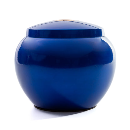 The PetSteel Simple Blue Pet Urn | Memorial Cremation Pet Urn for Dogs and Cats Ashes | Made of Solid Brass with an Airtight Screw on Cap Which Will Keep Your Best Friend Safe Forever