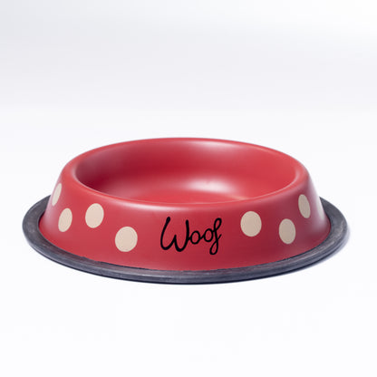 Red Polka Dot Dog Decorative Canister with Bowl and Scoop | Pet Food and Treat Container Storage Set Red | Airtight Lids | Fit's Up to 10 lbs of Treats or Food